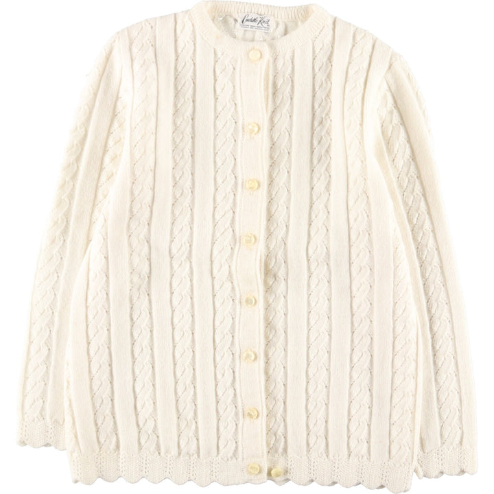 CUDDIE KNIT Cable knit wool knit cardigan Women's M /eaa393155