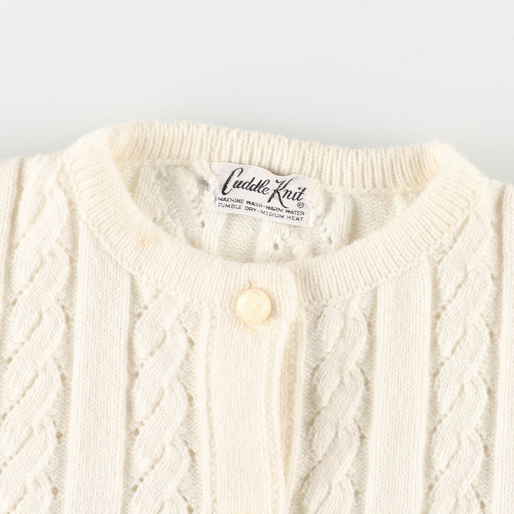 CUDDIE KNIT Cable knit wool knit cardigan Women's M /eaa393155