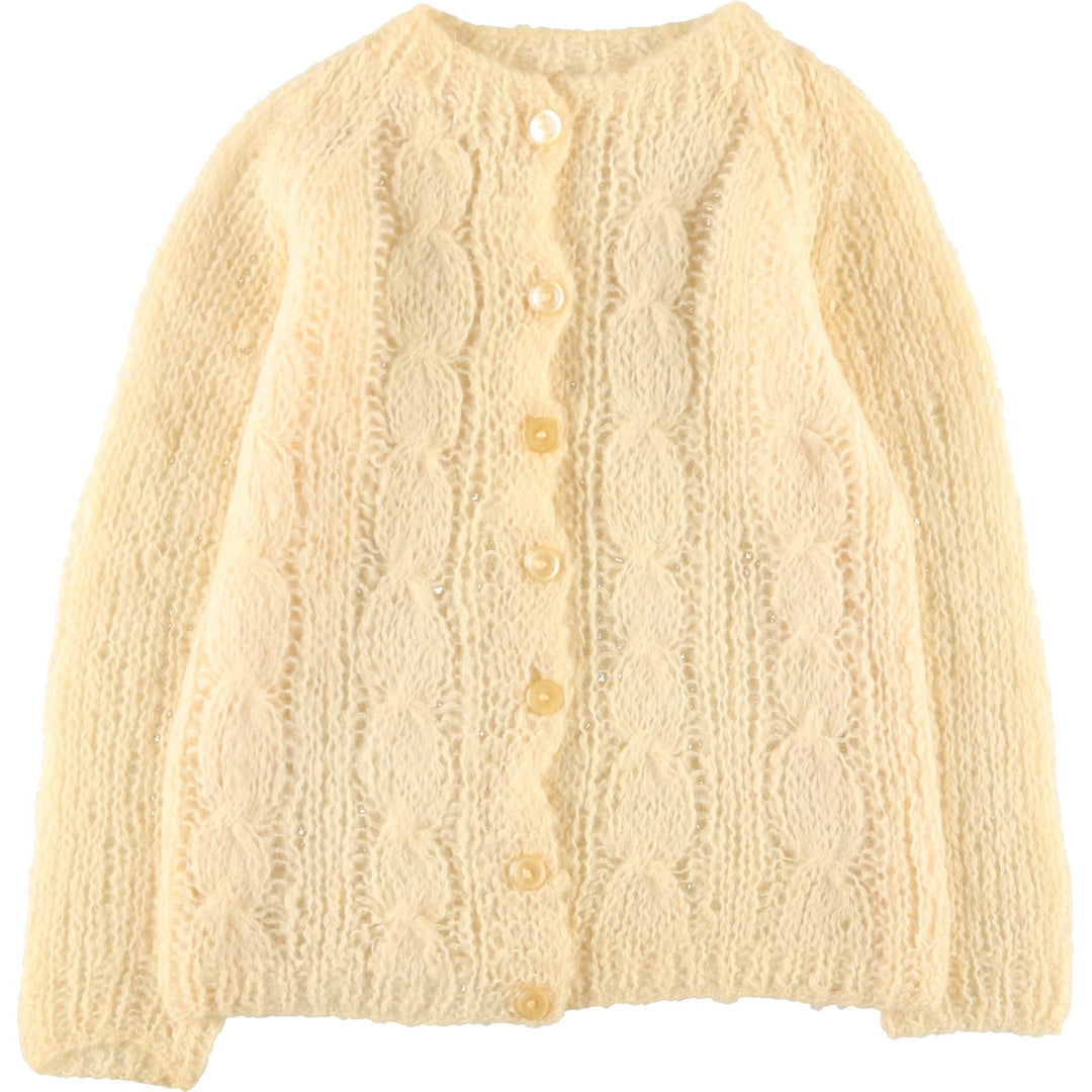 Openwork mohair knit cardigan, women's M /eaa393159