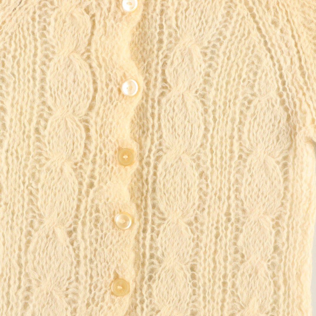 Openwork mohair knit cardigan, women's M /eaa393159