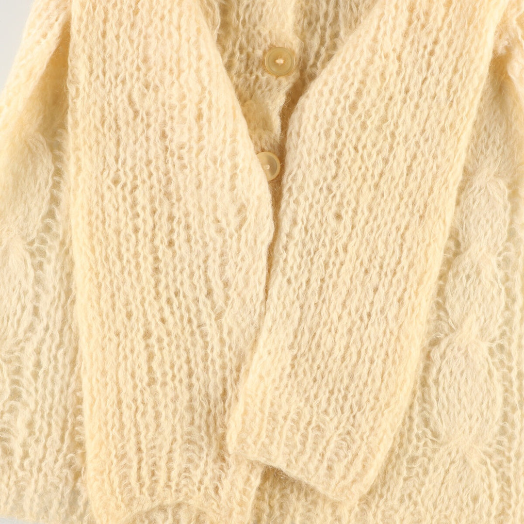 Openwork mohair knit cardigan, women's M /eaa393159