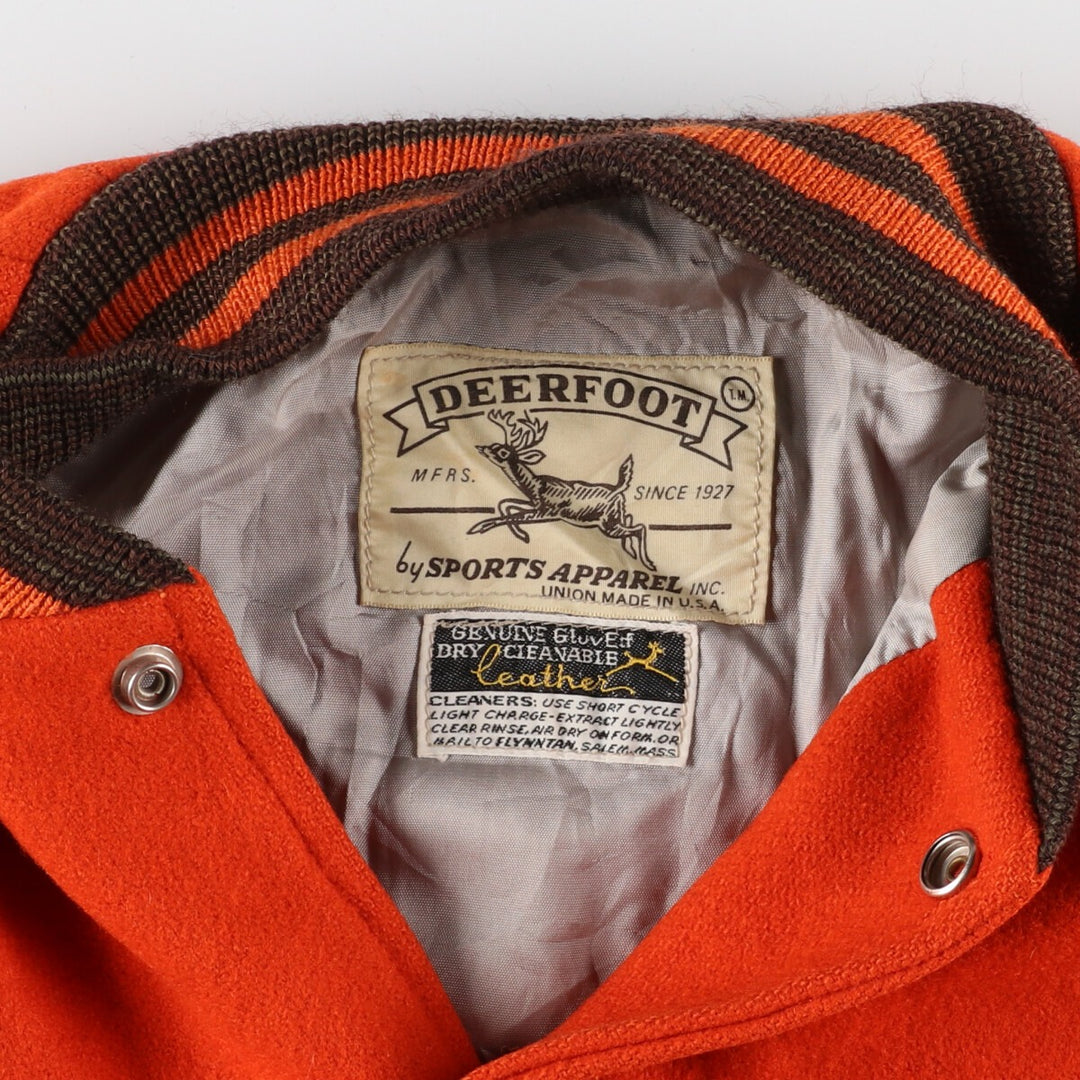 90'S DEERFOOT Wool Stadium Jacket Award Jacket Varsity Jacket Made in USA Men's L Vintage /eaa393351