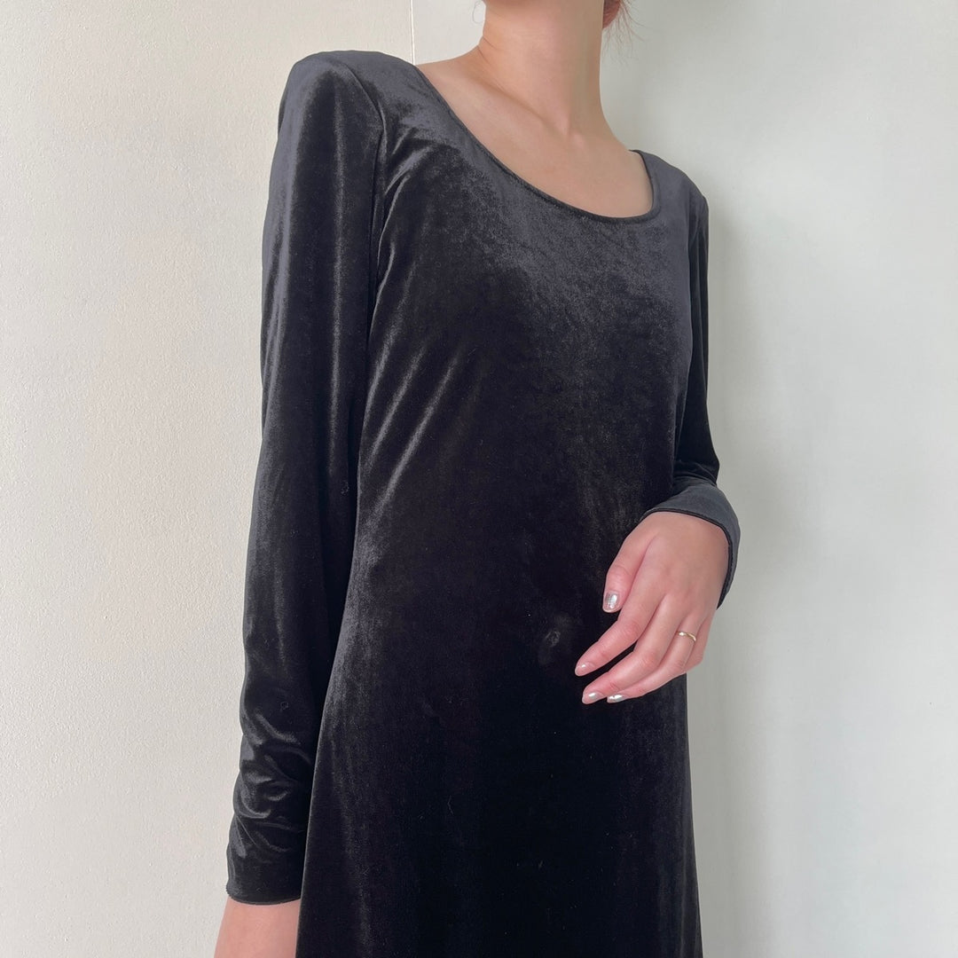 MOLLY MALLOY Long Sleeve Velvet Dress Women's L /eaa393389