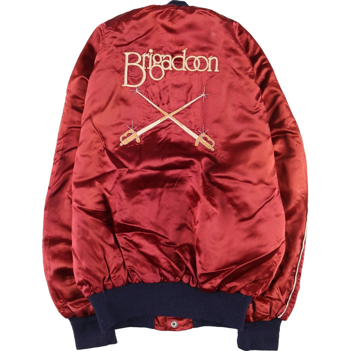 80'S Satin Stadium Jacket Award Jacket Varsity Jacket Men's M Vintage /eaa393765