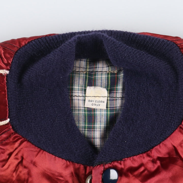 80'S Satin Stadium Jacket Award Jacket Varsity Jacket Men's M Vintage /eaa393765