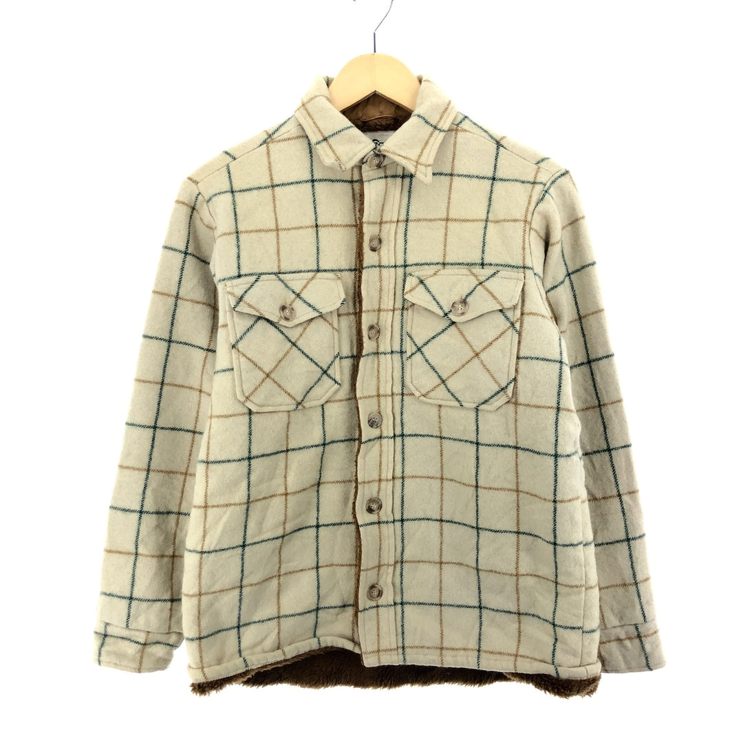 70'S WOOLRICH Check Pattern Wool Box Shirt Men's M Vintage / eaa393853