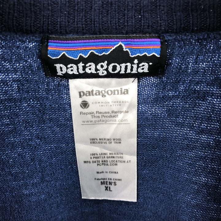 Patagonia 50400FA11 wool knit half zip sweater, men's XL, made in 2011 / eaa393868