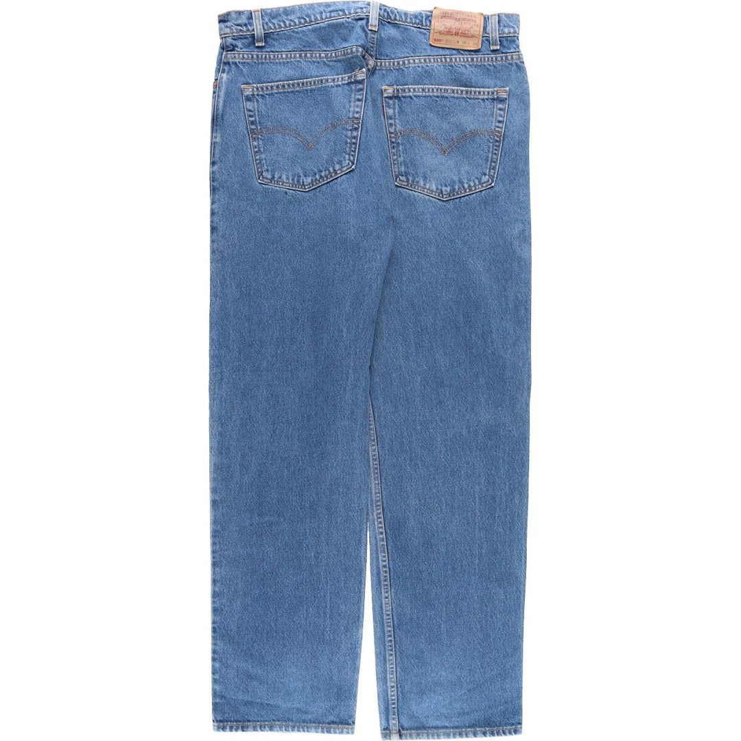 90'S Levi's 505 REGULAR FIT STRAIGHT LEG tapered denim pants made in USA men's w38 vintage /eaa394275