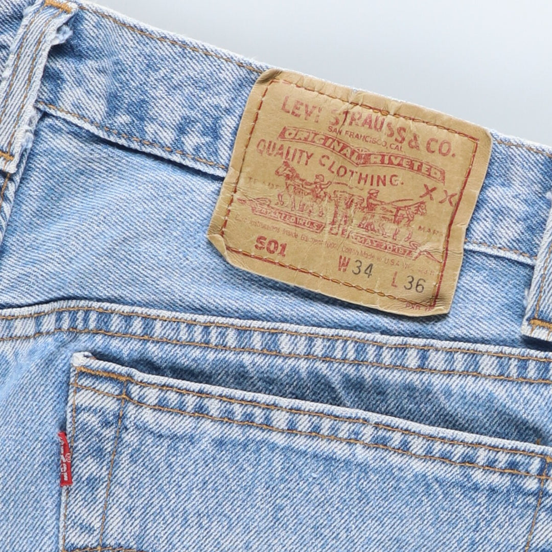 ~00'S Levi's 501 Straight Denim Pants Made in USA Men's W34 / eaa394434