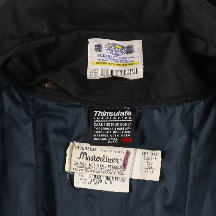 RIVERSIDE Thinsulate Reversible Nylon Jacket Made in USA Men's L /eaa394489