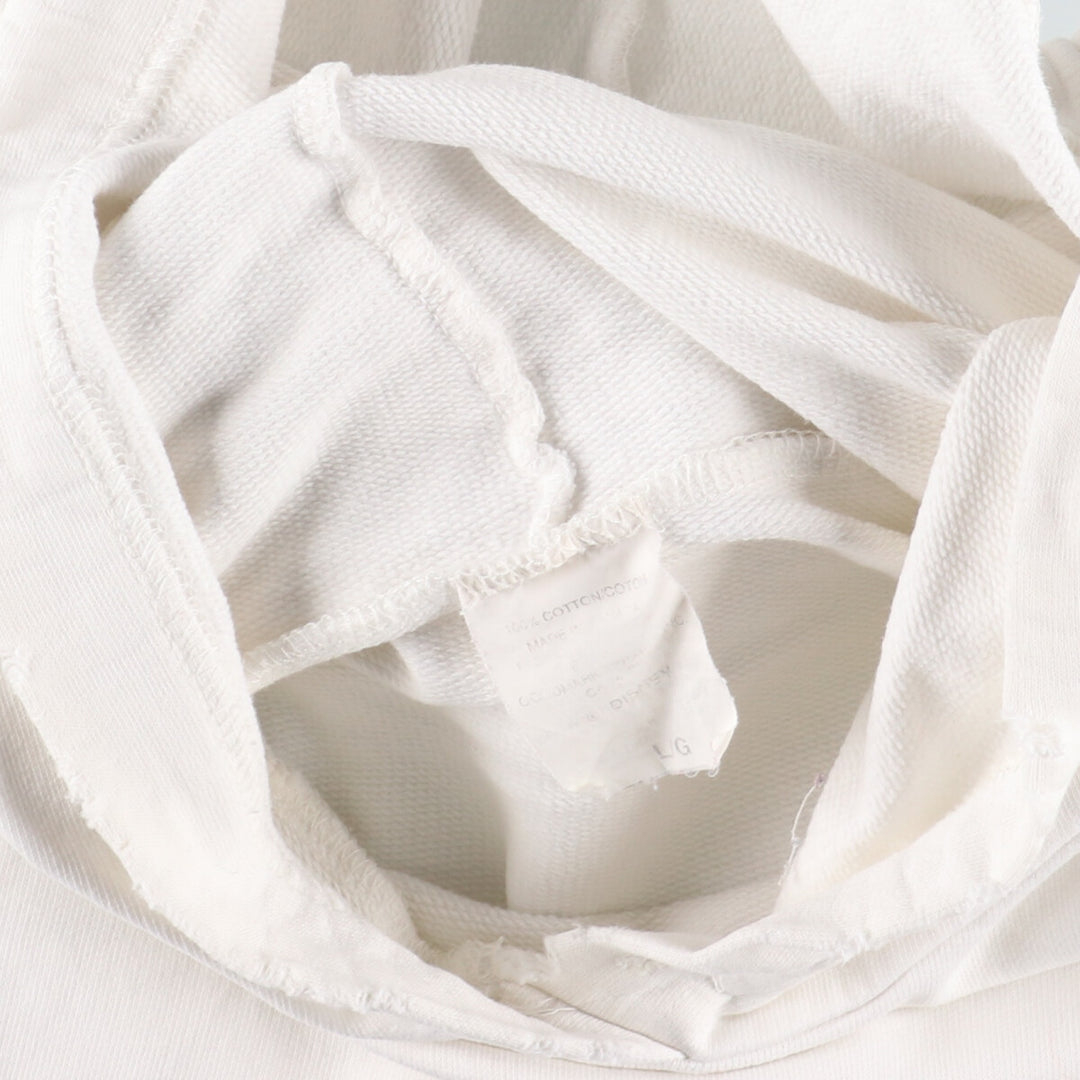 MICKEY MOUSE Mickey Mouse character print long T-shirt long T men's L cotton white type Vintage Second Hand