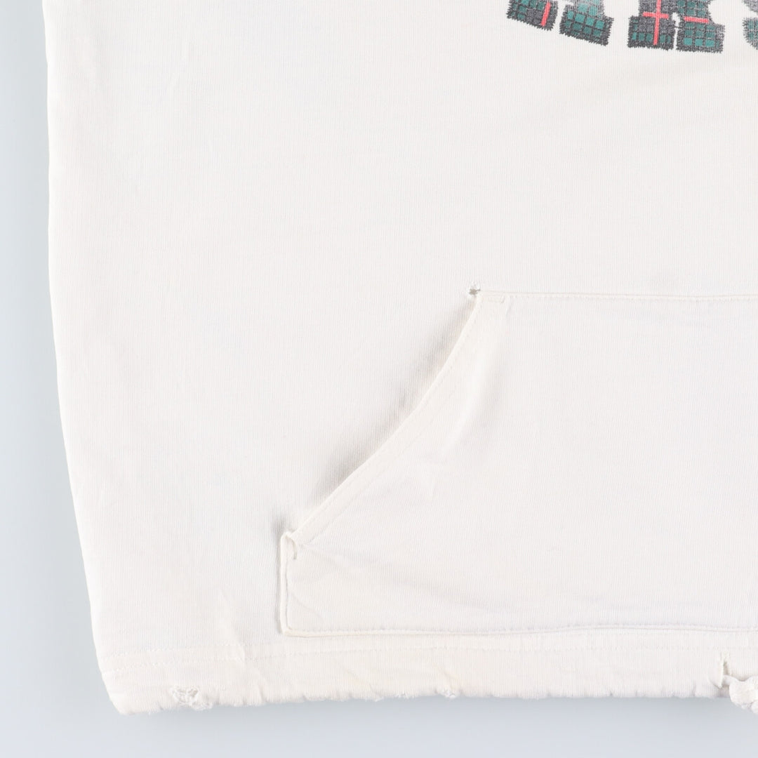 MICKEY MOUSE Mickey Mouse character print long T-shirt long T men's L cotton white type Vintage Second Hand