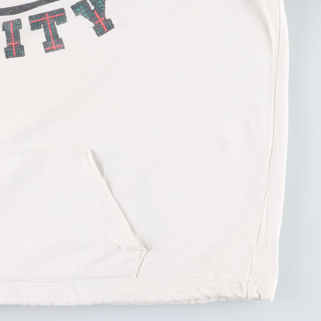 MICKEY MOUSE Mickey Mouse character print long T-shirt long T men's L cotton white type Vintage Second Hand