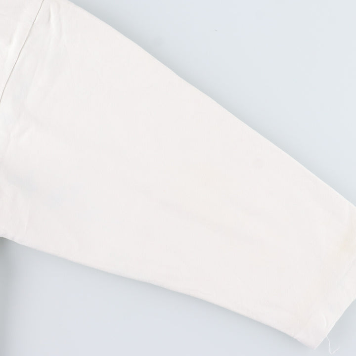 MICKEY MOUSE Mickey Mouse character print long T-shirt long T men's L cotton white type Vintage Second Hand