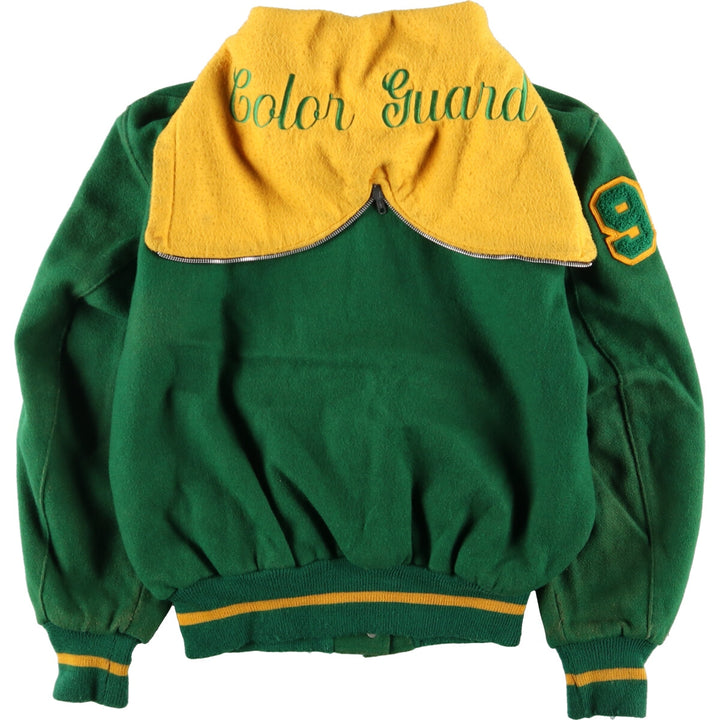 80'S DeLONG hooded sailor collar wool varsity jacket award jacket varsity jacket made in USA women's M /eaa394770