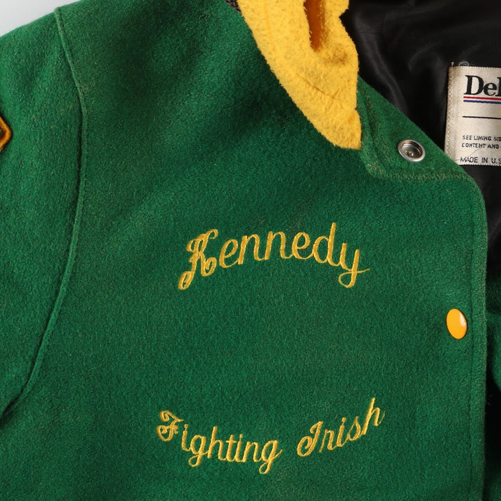 80'S DeLONG hooded sailor collar wool varsity jacket award jacket varsity jacket made in USA women's M /eaa394770