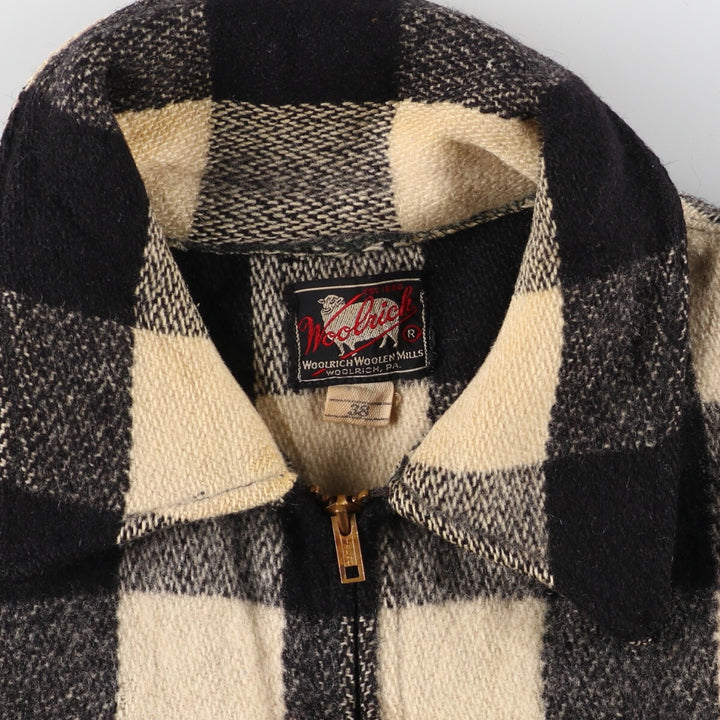 50'S WOOLRICH Check Pattern Block Check Wool Jacket Men's M Vintage / eaa394857