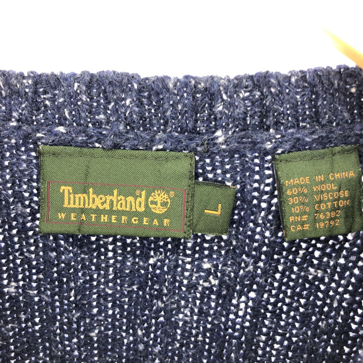 Timberland Ribbed V-neck Wool Knit Sweater Men's L /eaa394925