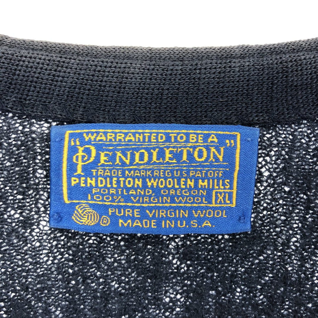 70'S Pendleton wool knit cardigan made in USA, men's XL, vintage /eaa394991