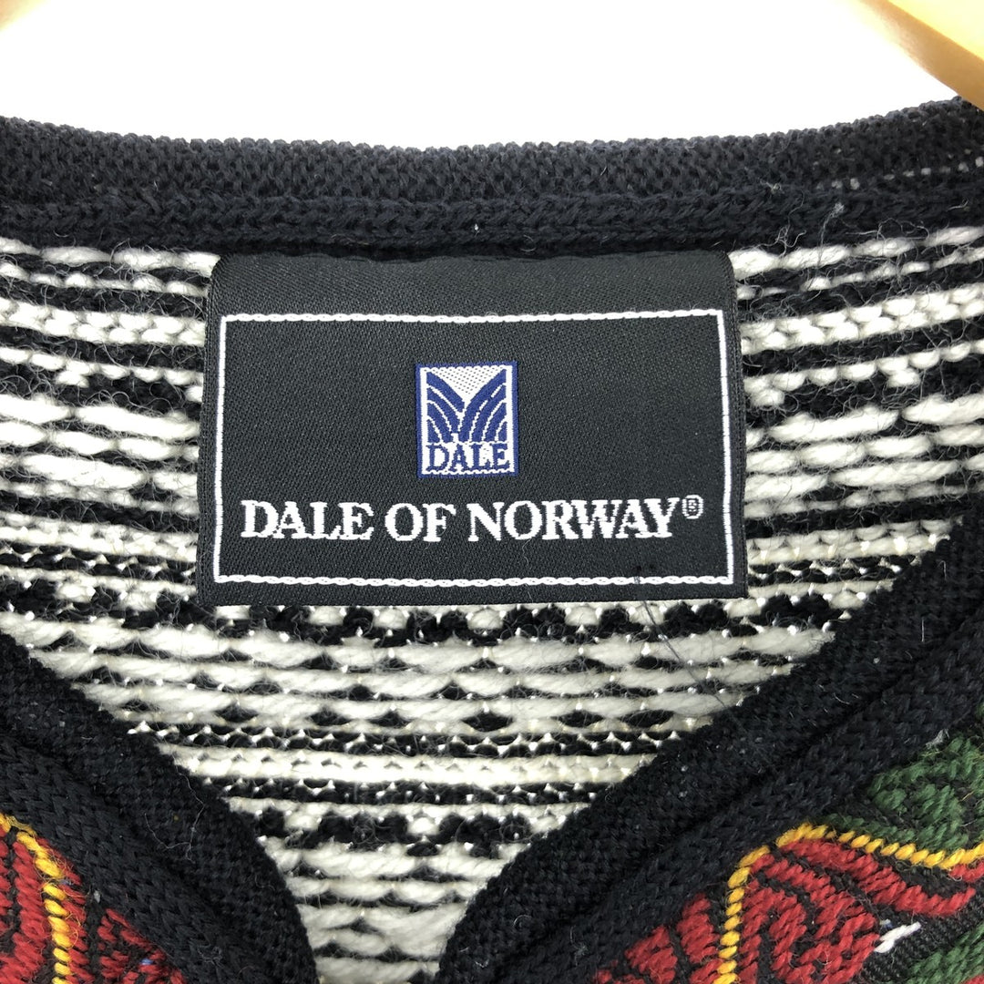 DALE OF NORWAY All-over print wool Tyrolean cardigan, made in Norway, women's L /eaa395041