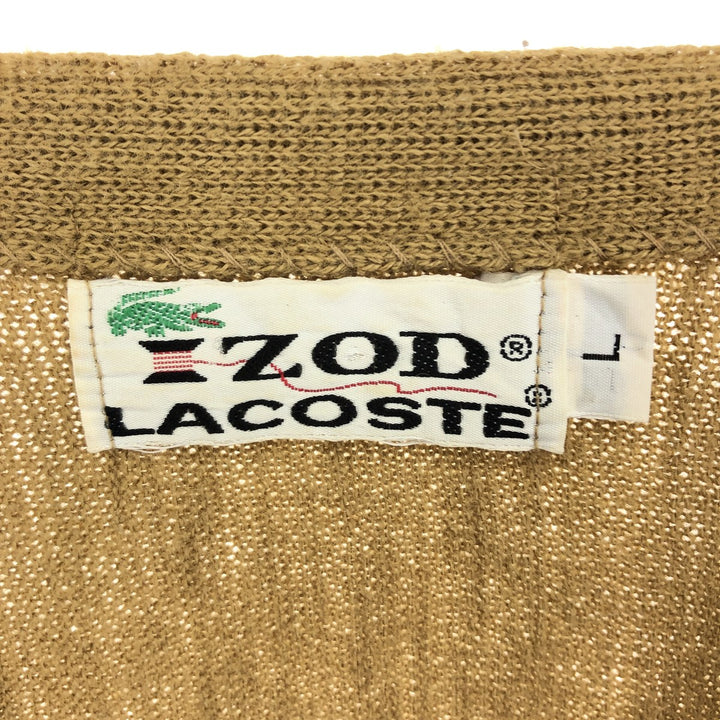 70'S Lacoste IZOD Acrylic Knit Cardigan Men's L Vintage /eaa395084