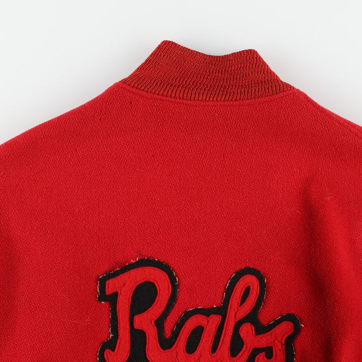 60s~ TOM HARMER Leather Sleeve Wool Stadium Jacket Award Jacket Varsity Jacket Men's L Vintage /eaa395113