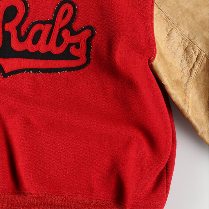 60s~ TOM HARMER Leather Sleeve Wool Stadium Jacket Award Jacket Varsity Jacket Men's L Vintage /eaa395113