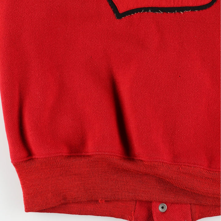 60s~ TOM HARMER Leather Sleeve Wool Stadium Jacket Award Jacket Varsity Jacket Men's L Vintage /eaa395113