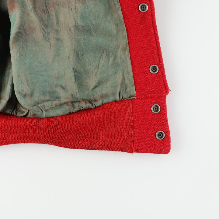 60s~ TOM HARMER Leather Sleeve Wool Stadium Jacket Award Jacket Varsity Jacket Men's L Vintage /eaa395113