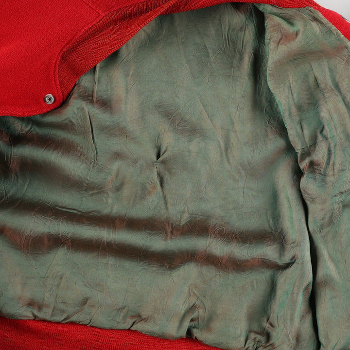 60s~ TOM HARMER Leather Sleeve Wool Stadium Jacket Award Jacket Varsity Jacket Men's L Vintage /eaa395113