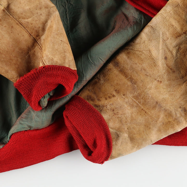 60s~ TOM HARMER Leather Sleeve Wool Stadium Jacket Award Jacket Varsity Jacket Men's L Vintage /eaa395113