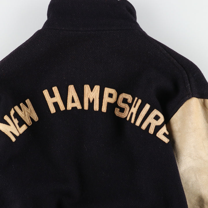 ~90'S UNKNOWN Leather Sleeve Wool Stadium Jacket Award Jacket Varsity Jacket Men's M Vintage /eaa395114