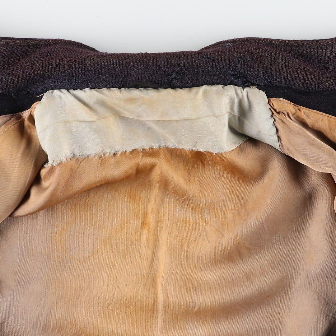 ~90'S UNKNOWN Leather Sleeve Wool Stadium Jacket Award Jacket Varsity Jacket Men's M Vintage /eaa395114