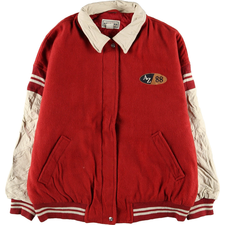 ARIZONA Leather Sleeve Wool Varsity Jacket Award Jacket Varsity Jacket Women's XL /eaa395130