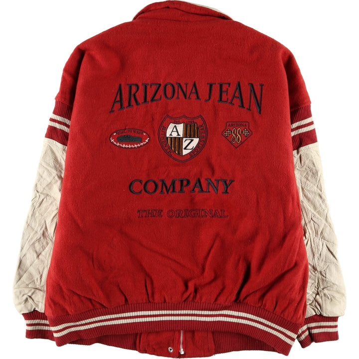 ARIZONA Leather Sleeve Wool Varsity Jacket Award Jacket Varsity Jacket Women's XL /eaa395130