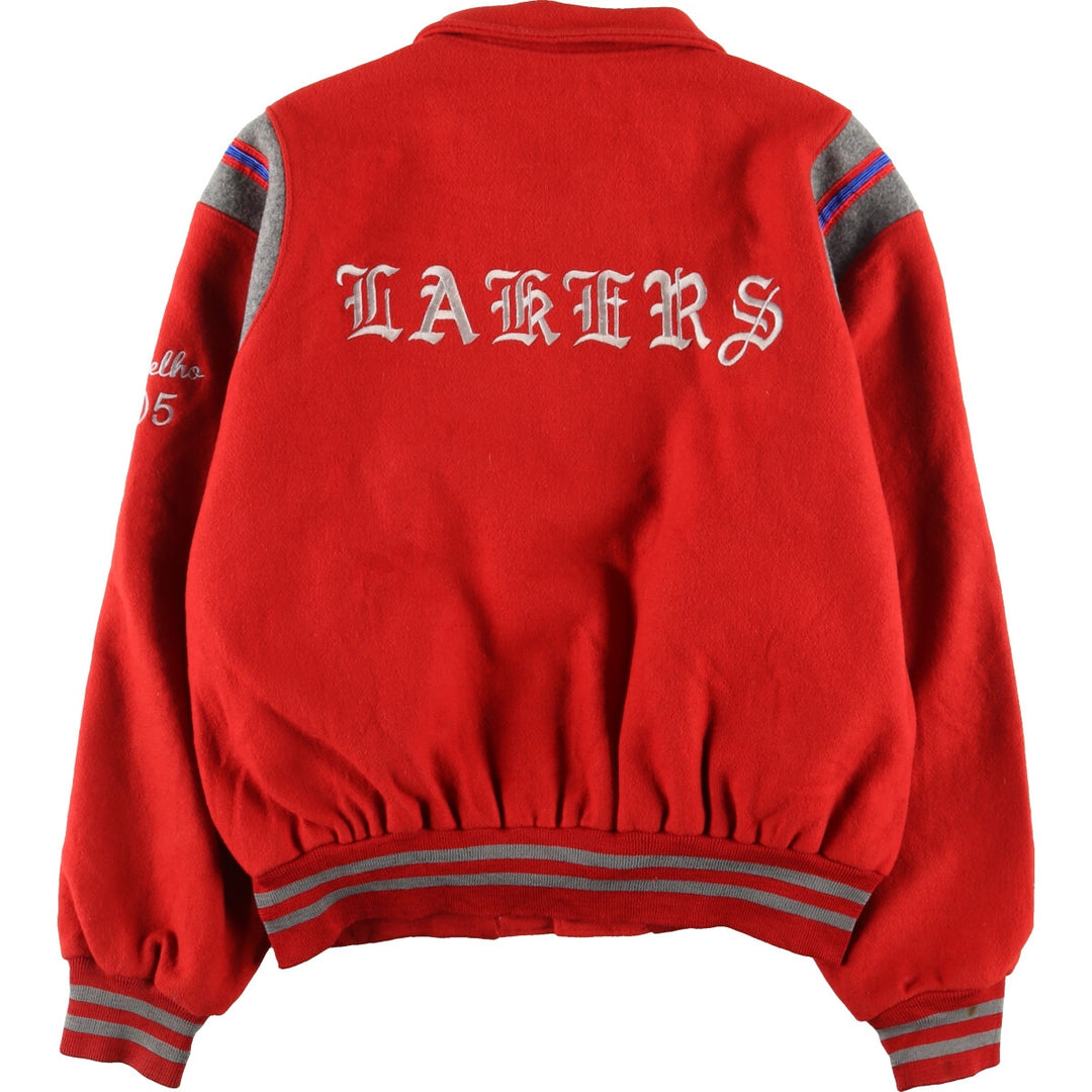 00'S HOLLOWAY Wool Stadium Jacket Award Jacket Varsity Jacket Made in USA Men's XL /eaa395132