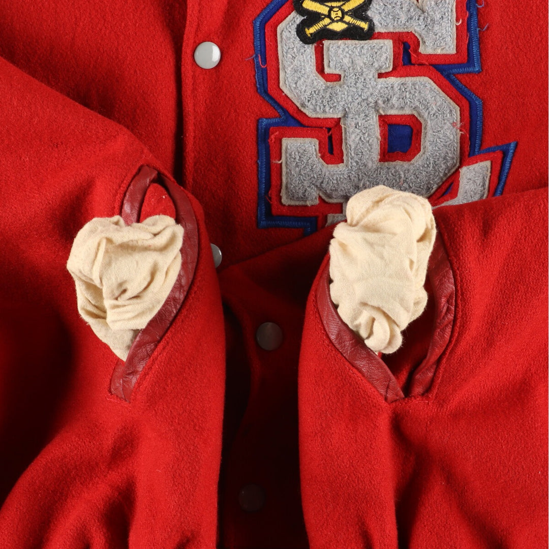 00'S HOLLOWAY Wool Stadium Jacket Award Jacket Varsity Jacket Made in USA Men's XL /eaa395132