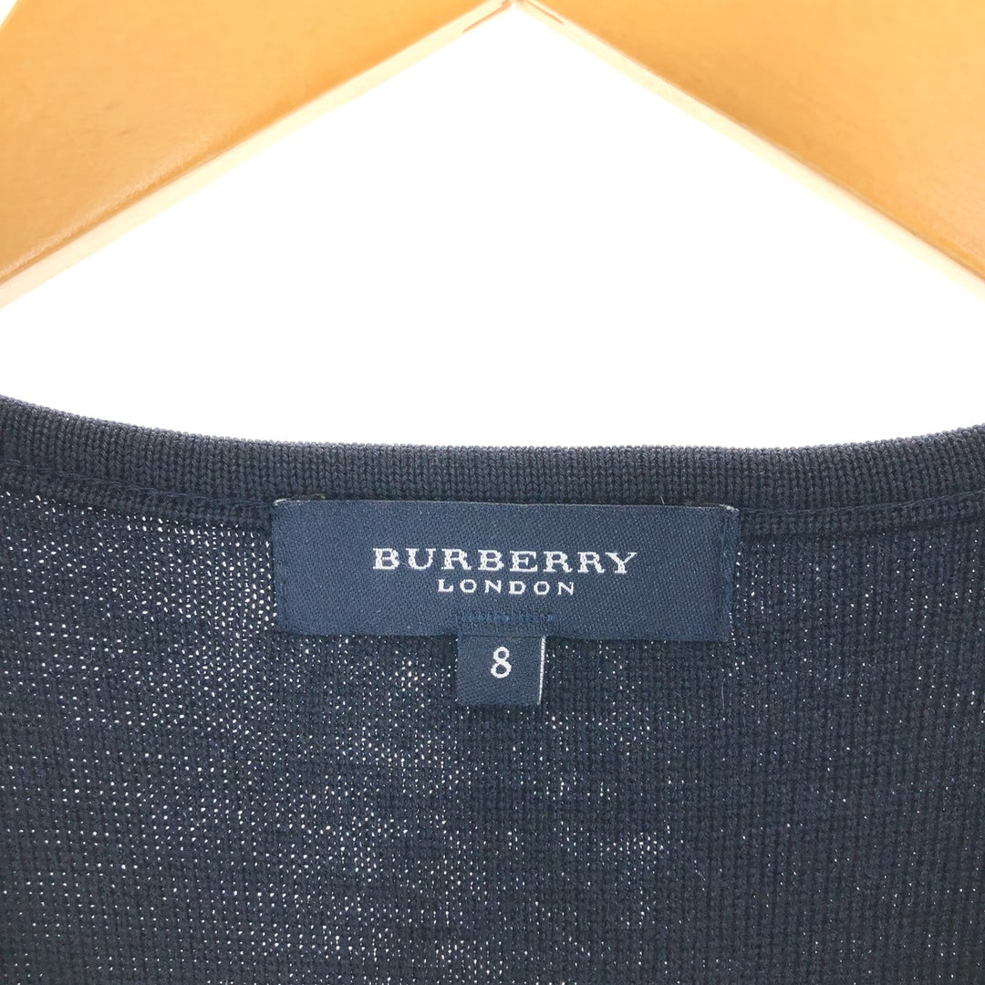 Burberry's LONDON Plain One-point Open-front Knit Vest Men's L size / eaa395192