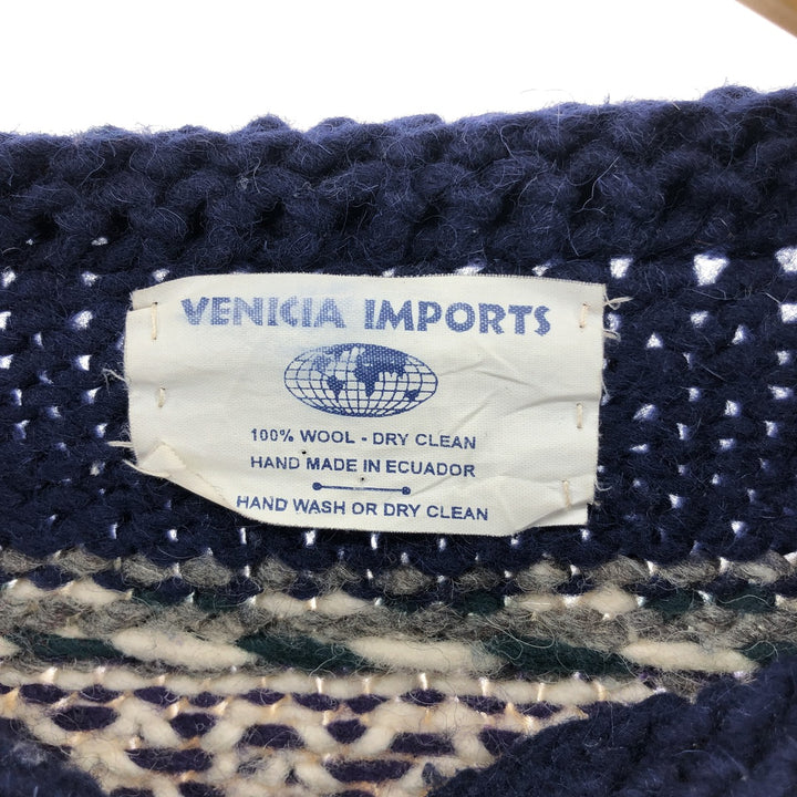 VENICIA IMPORTS All-over Pattern Ecuadorian Knit Cardigan Women's XXL /eaa395424