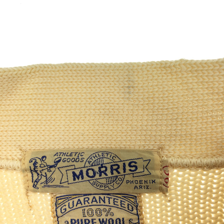 70'S MORRIS wool lettered knit cardigan, men's S, vintage / eaa395605