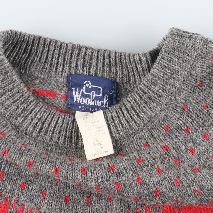 80'S WOOLRICH All-over Print Nordic Sweater Men's L Vintage /eaa395815