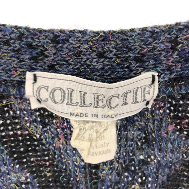 COLLECTIF All-over Pattern Acrylic x Wool Knit Cardigan Men's L /eaa395889