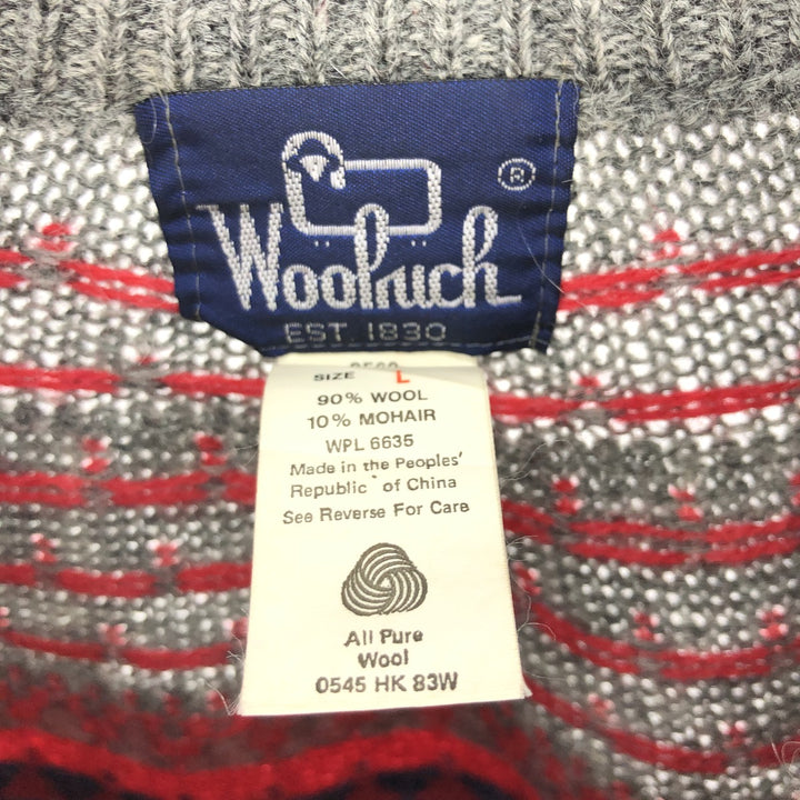 WOOLRICH All-over print Nordic sweater for men, L /eaa395897