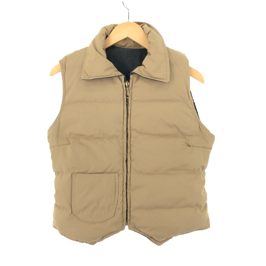 70s~80'S Eddie Bauer Collared Reversible Corduroy Down Vest Men's M Vintage /eaa395919