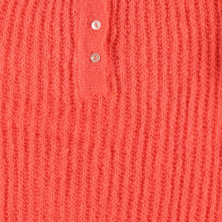 Robinsons RED BAG Collared Mohair Blend Wool Knit Half Button Sweater Made in Italy Women's M Vintage [Elle] /eaa395944