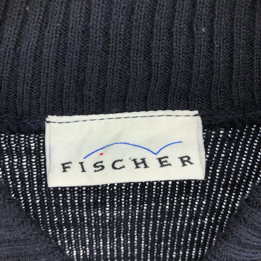 FISCHER All-over print wool knit cardigan, men's L /eaa396010