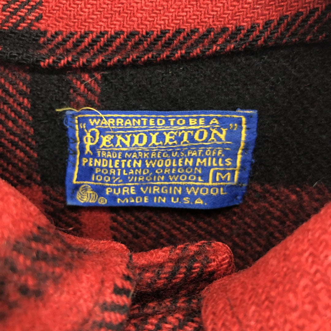 70'S Pendleton Check Pattern Mackinaw Jacket Wool Hunting Jacket Made in USA Men's M Vintage /eaa396057