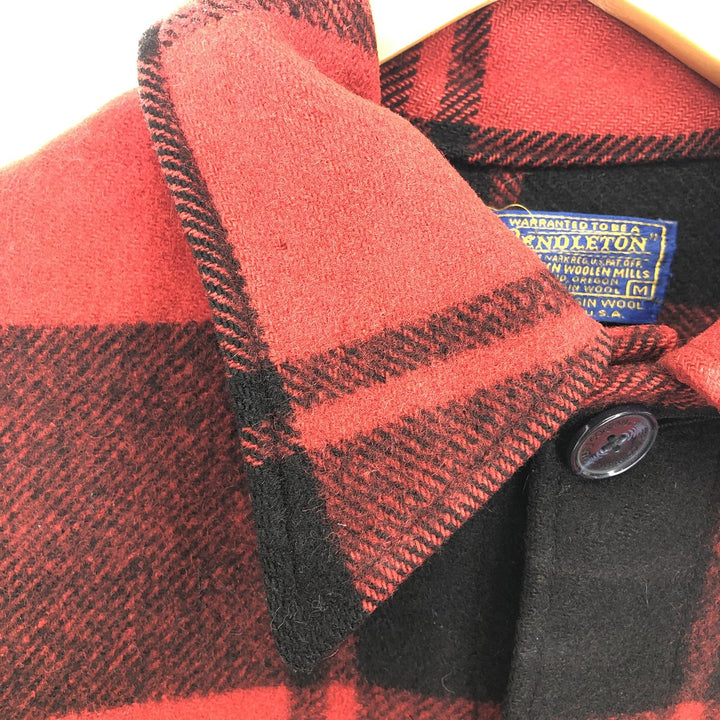 70'S Pendleton Check Pattern Mackinaw Jacket Wool Hunting Jacket Made in USA Men's M Vintage /eaa396057