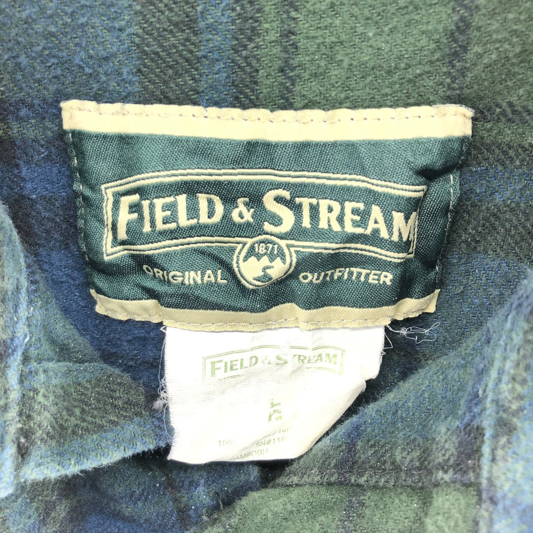 FIELD STREAM Long Sleeve Flannel Check Shirt Men's L /eaa396245