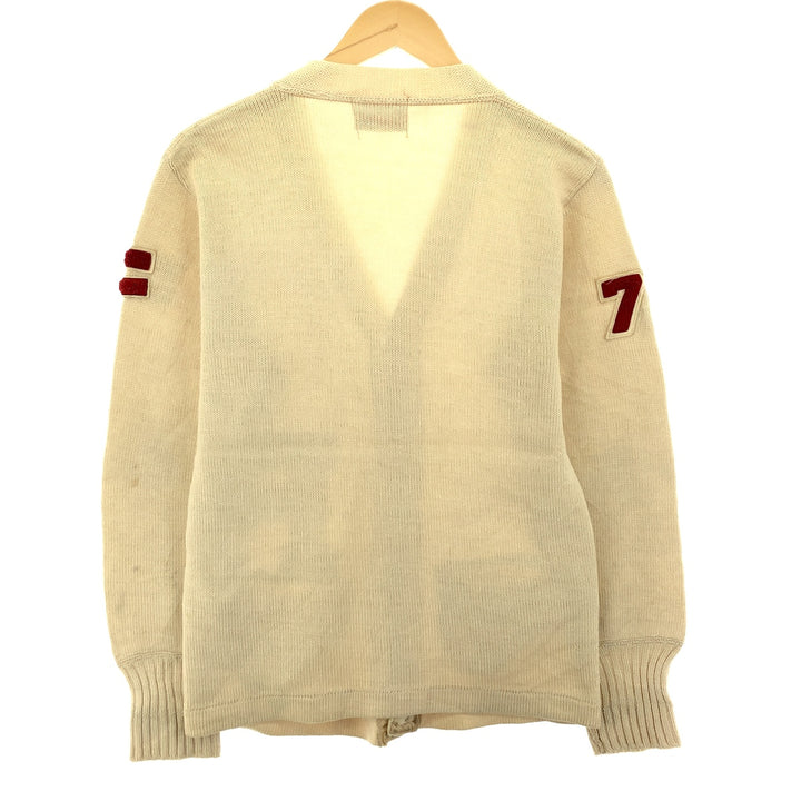 70'S Stadium wool lettered knit cardigan, men's M, vintage / eaa396565